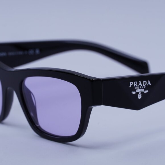Prada PRB09S 16K40J Sunglasses Black Butterfly Frame, Violet Lenses main image 10